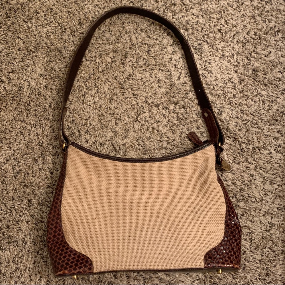 Vintage Woven Embossed Leather Handbag